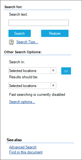 Microsoft Office XP TaskPane inspired container