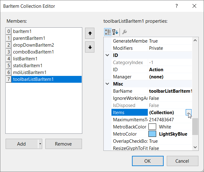 ToolbarListBarItem