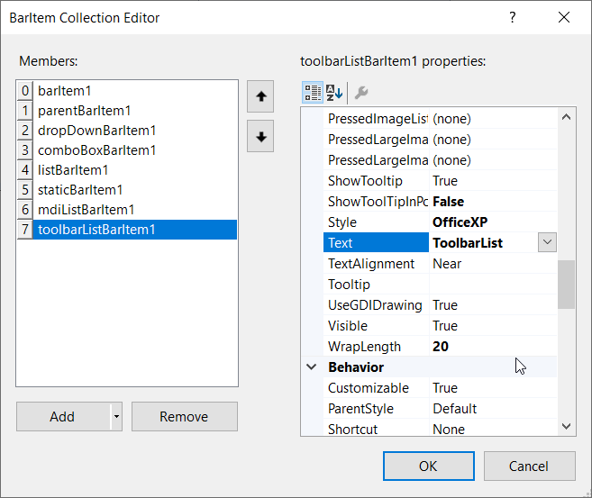ToolbarListBarItem