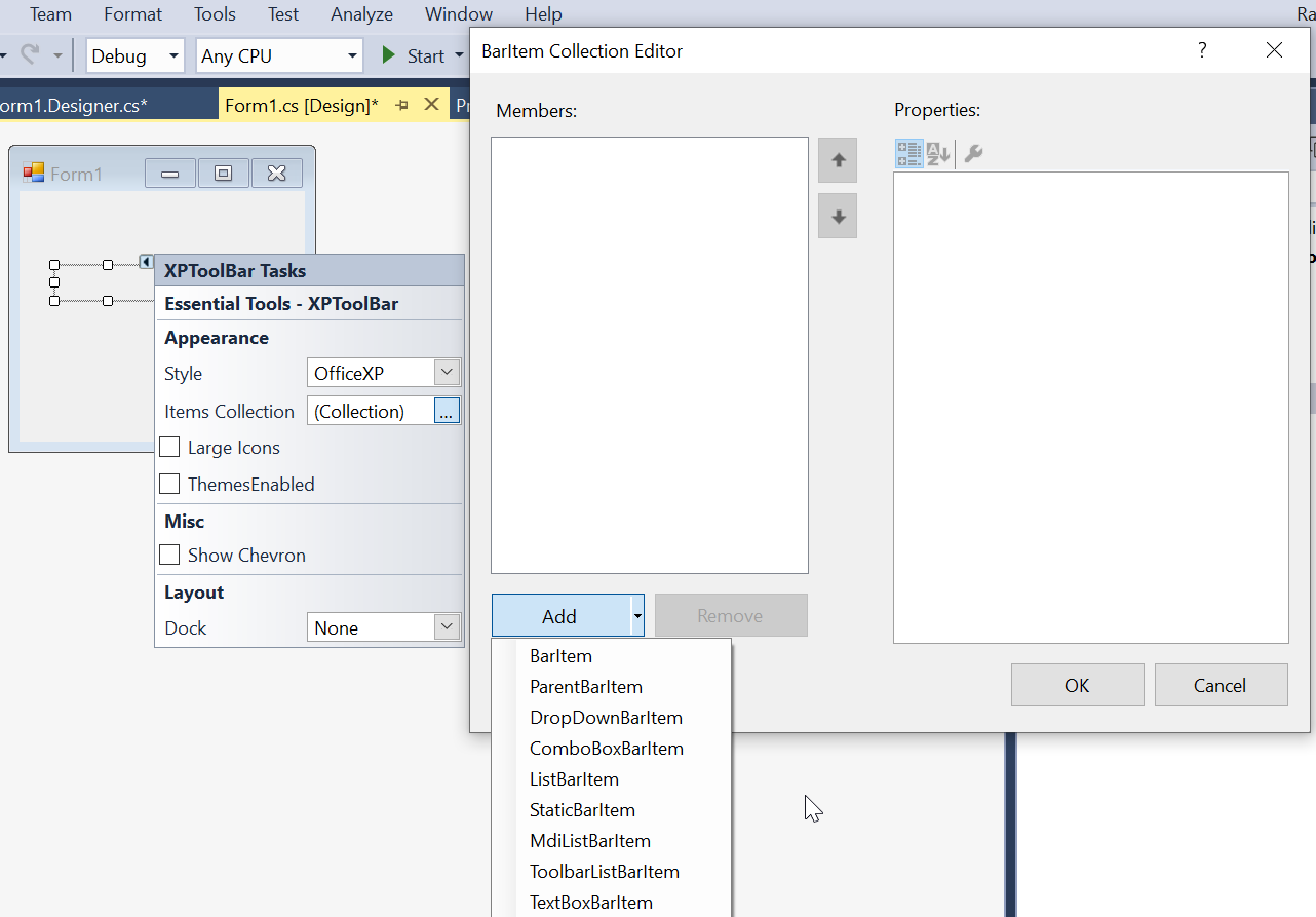 Designing the Toolbar