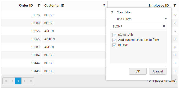 Add Current Selection in AngularJS Grid