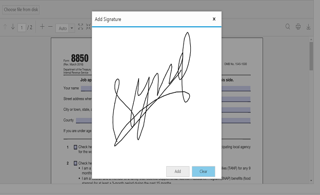 AngularJS PDF Viewer handwritten Signature
