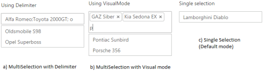 Multi-Selection Modes In ASP.NET Core AutoComplete | Syncfusion