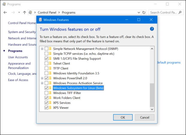 Bash On Windows In ASP NET Core Syncfusion