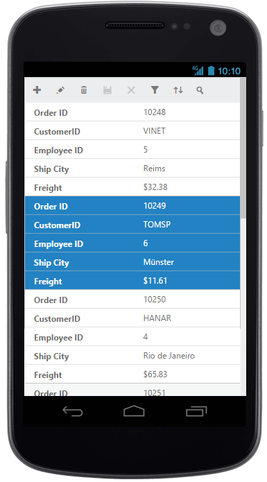 ASPNETCore Grid Customized features