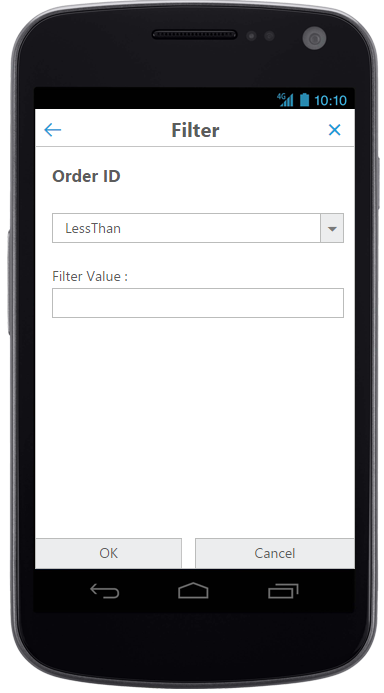 ASPNETCore Grid Filtering in mobile layout