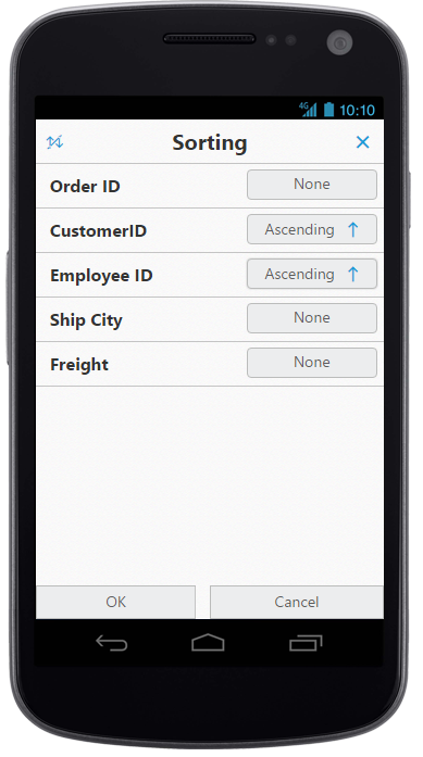 ASPNETCore Grid Filtering in mobile layout