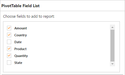 Tree drop icon in field list of ASP NET Core pivot grid control