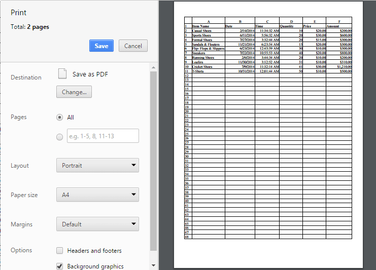 ASP.NET Core Spreadsheet Print dialog with entire sheet