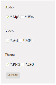 ASP.NET Webforms Checkbox file type of Media player
