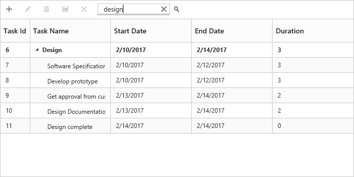 Search Hierarchy Modes in ASP.NET Web Forms TreeGrid