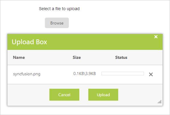 ASP.NET WebForms UploadBox create widgets
