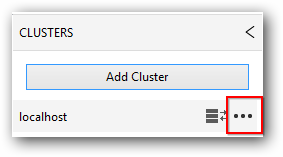 Adding cluster dialog