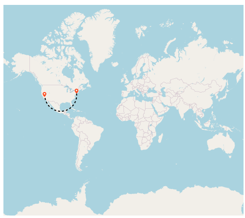 OpenStreetMap with Markers and Navigation Line