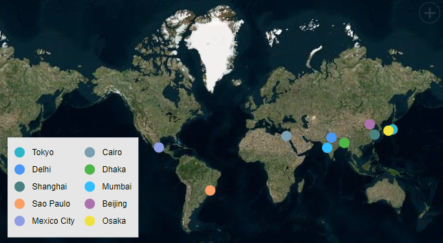 Azure Maps with Legend