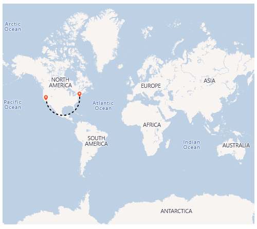 Bing Maps with Markers and Navigation Line