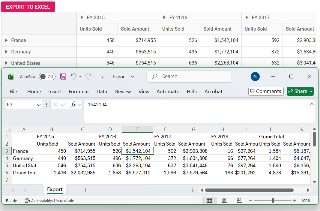CSV Exporting