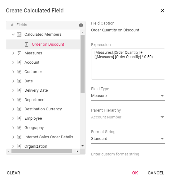 Editing the calculated field after change