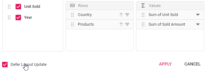 Defer layout update checkbox