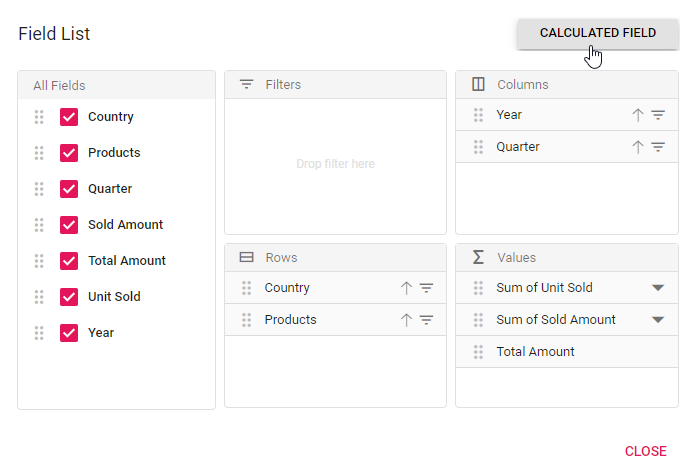 Enabling calculated field in Field List UI