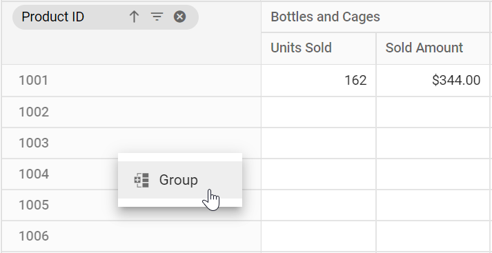 Number grouping option