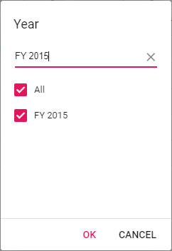 Search functionality in member filter