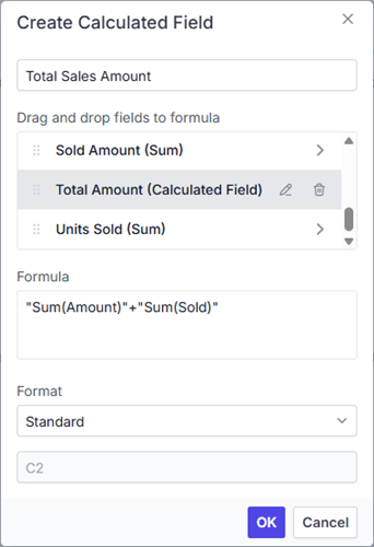 Renaming the calculated field