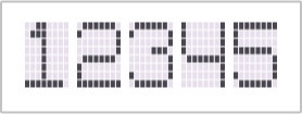 eightcrosseightdotmatrix-segment in .NET MAUI Digital Gauge