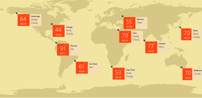 UWP Map Control Custom Data Binding
