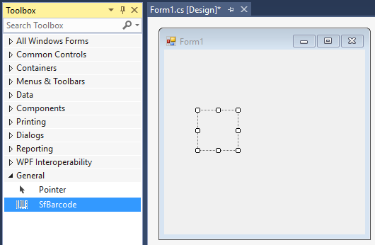 WinForms Barcode designer
