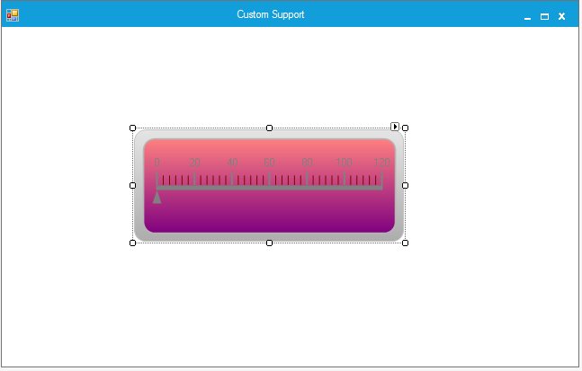 Customized Linear Gauge with gradient background