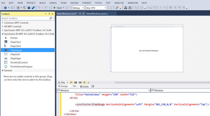 WPF OLAP Gauge Getting-Started Image1