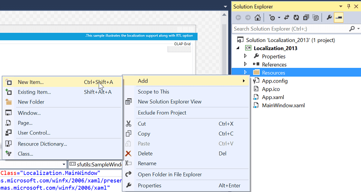 Adding the new resource file