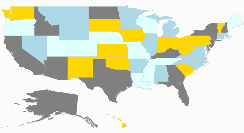 Maps controls Shapes color with custom palette