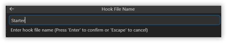 Hook naming input field in Code Studio