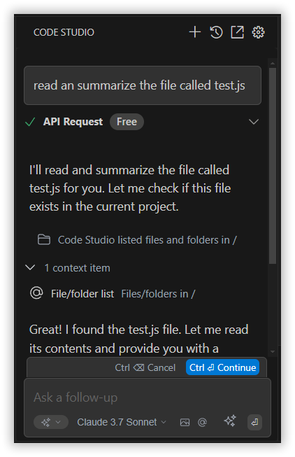 Agent permission prompt