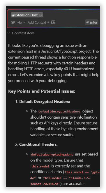 Using the Debugger Context in Syncfusion Code Studio