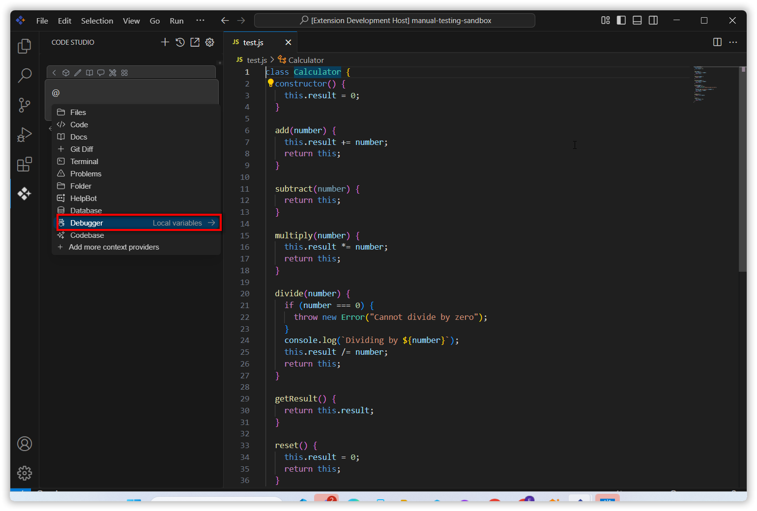 Using the Debugger Context in Syncfusion Code Studio