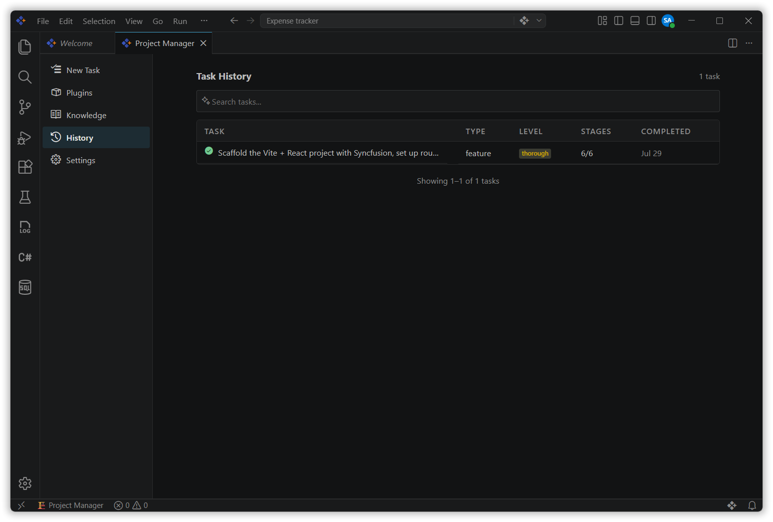 Task History