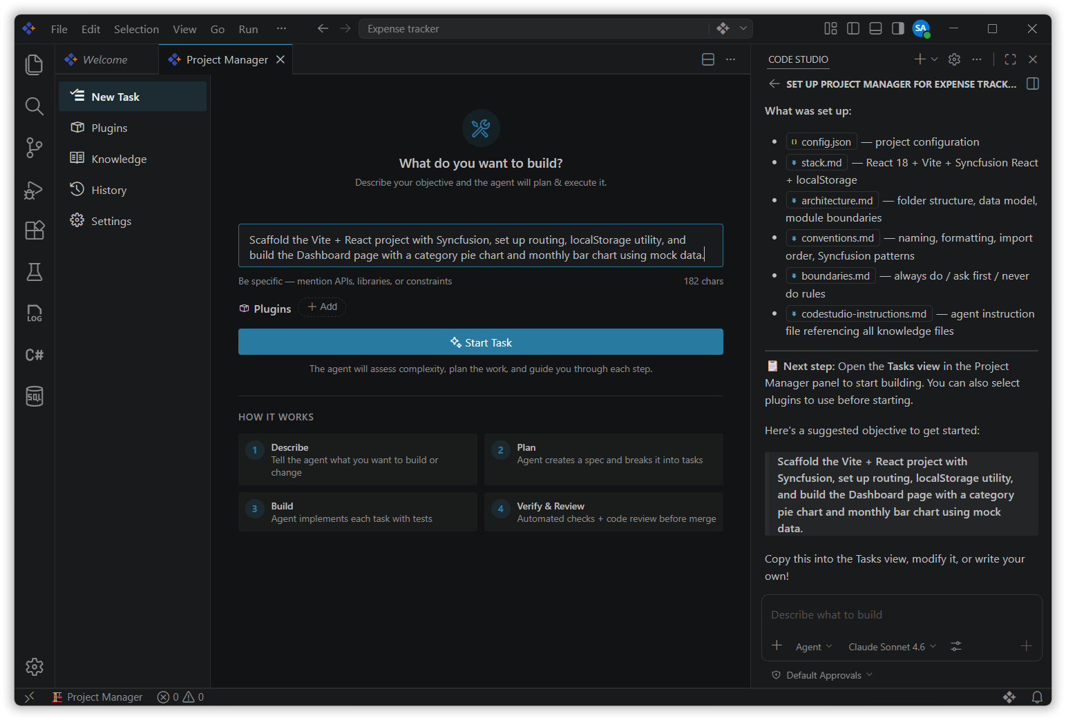 New Task: Start a workflow