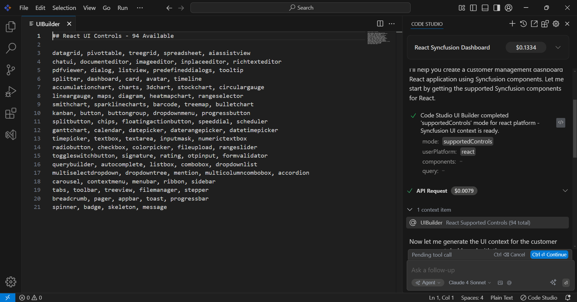 Supported Controls List