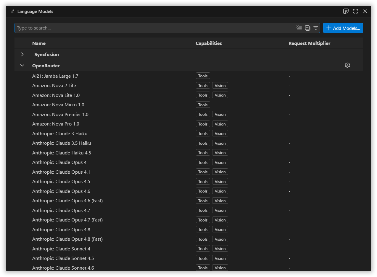 How to Add Personal API Key Models in the IDE