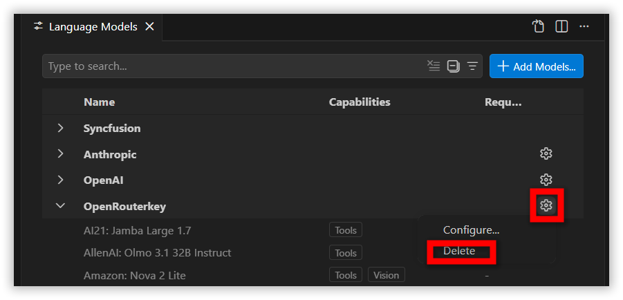 Remove Provider