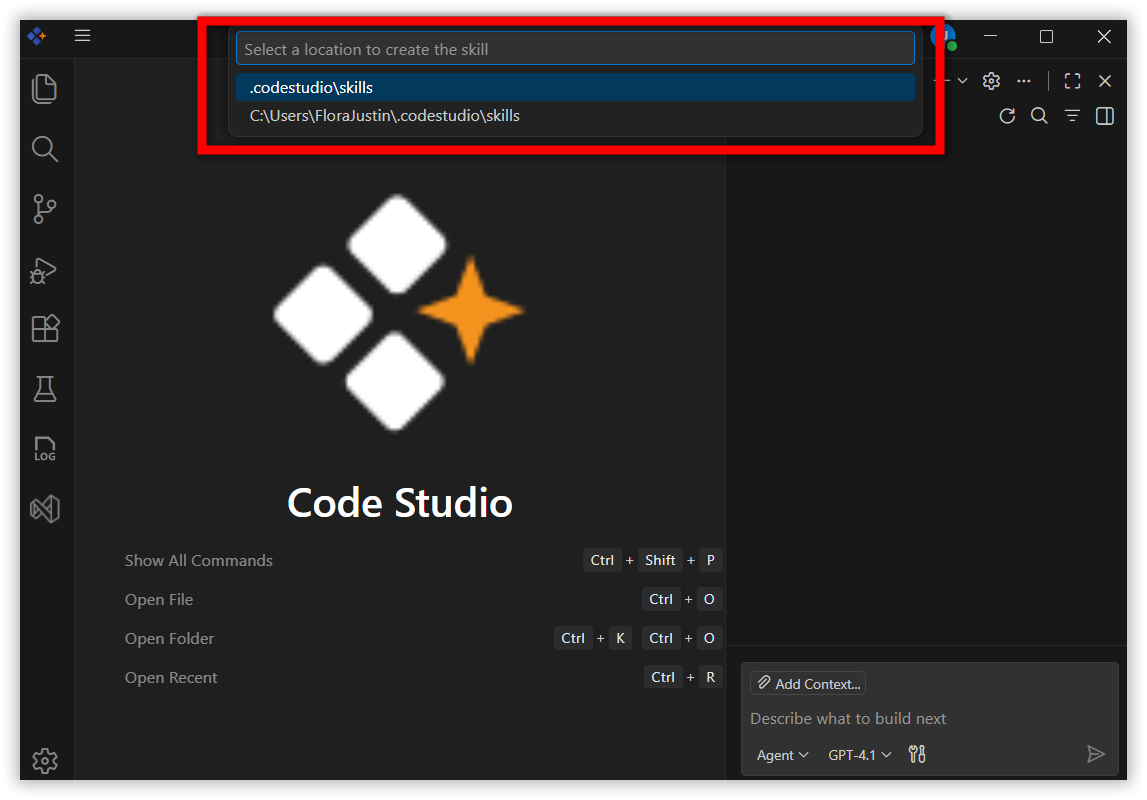 Choose Save Location