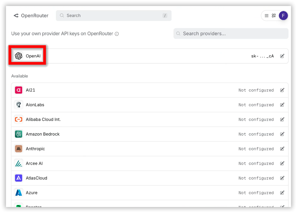 OpenRouter integrations