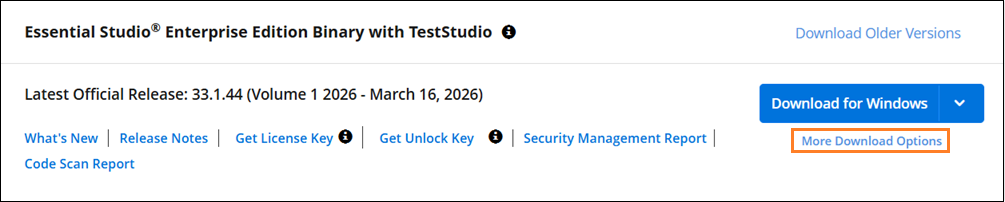 Enterprise License and downloads of Syncfusion Essential Studio