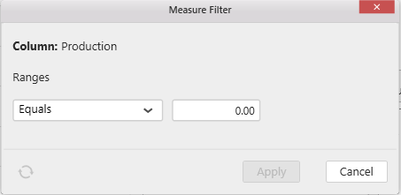 Measure Filter option