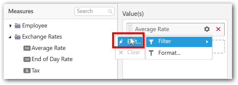 Filter criteria