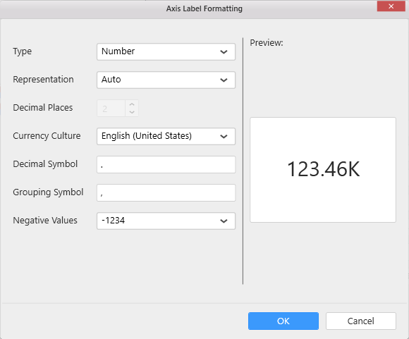 Axis Format Settings