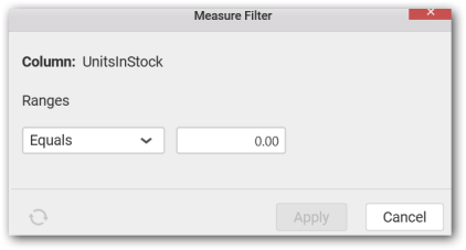 Measure Filter option